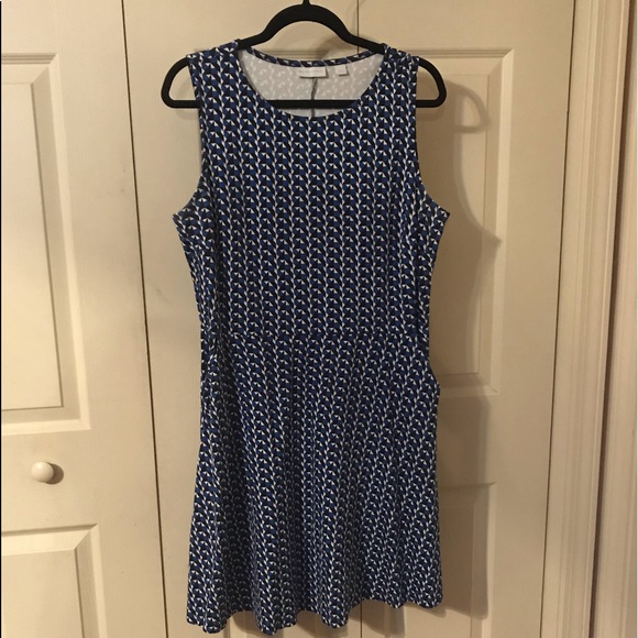 New York & Company Dresses & Skirts - Blue NY & Company fit flare dress w/pockets Sz XL